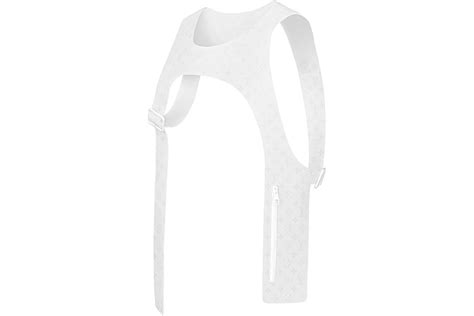 louis vuitton cut away vest monogram white